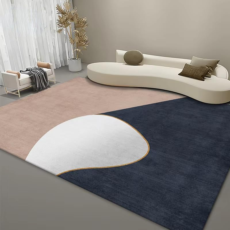 Tapis moderne géométrique poils courts doux et facile à nettoyer