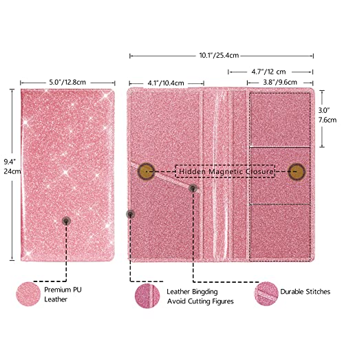 Image of TOURSUIT Car Registration & Insurance Card Holder, Glitter Pink