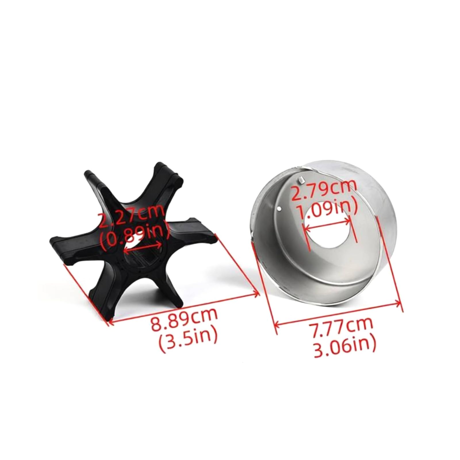 Componente Motore Marino Kit Girante Pompa Acqua Ricambio Impeller Pompa Acqua Set Revisione Materiale Resistente per Raffreddamento Efficiente
