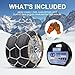 2PCS Snow Chains for SUV/Truck/Car in Snow, Sand, Mud and Ice, Universal Adjustable Emergency Portable Snow Tire Chains(KN150)