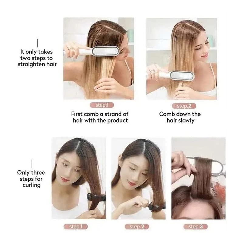 Cepillo alisador multifuncional para cabello y barba miniatura 4