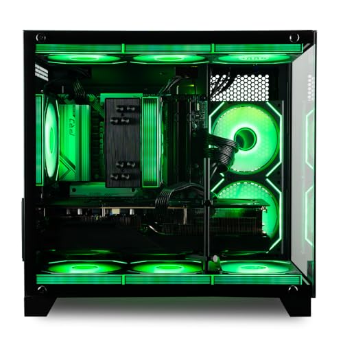 Image of Panorama RX 9070 XT Gaming PC Desktop - AMD Ryzen 7 7800X3D, 32GB DDR5 RAM, 2TB NVMe Gen4 SSD, HDMI + DP, USB-C, WiFi 6 + BT, KB&M, Windows 11 Pro - Best 2025 RGB Prebuilt Tower Computer for Gamers