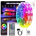 GANZQH Led Lights for Bedroom 100ft Color Changing RGB Led Strip Lights Music Sync, Cuttable Led Light Strip with Remote & App Control, Led Lights for Room, Christmas Decor, Ambient Lighting (1 Roll)