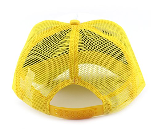 Image of NYFASHION101 Plain Mesh Trucker Hat - Breathable 6-Panel Daily Snapback Cap, Customizable Ideal for DIY Embroidery & Patches
