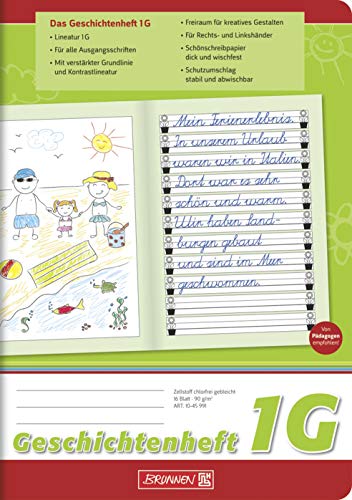 Brunnen Schreiblernheft (3 Stück, Geschichtenheft Lin. 1G)