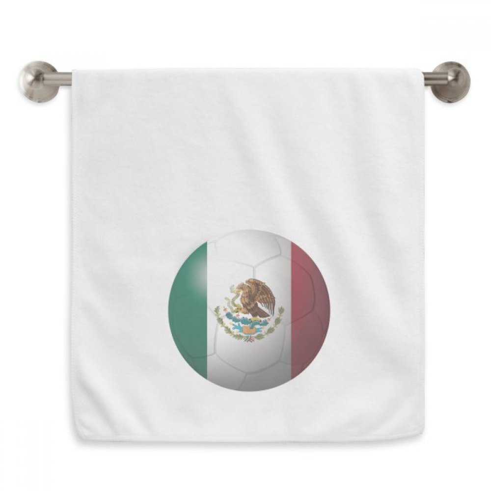 Essuie-mains Mexique football blanc idée cadeau serviette douce 13x29 pouces