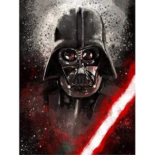 DIY 5D Diamond Painting Kits for Adults Darth Vader Anakin Skywalker Lightsaber Full Drill Diamond Embroidery Kit Home Office Wall Art Decor Paint by Numbers 11.8x15.7 inches