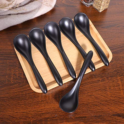 Colher de sopa asiática da Doitool, 6 peças, colheres de arroz chinesas japonesas e asiáticas, colhe