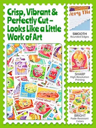 HORIECHALY Scratch and Sniff Stickers for Kids, 300 PCS Large Scented Stamp Stickers, Smelly Reward Classroom Stickers for Teachers and Students, 30 Designs, 5 Fruit Scents, Party Favors - Image 5