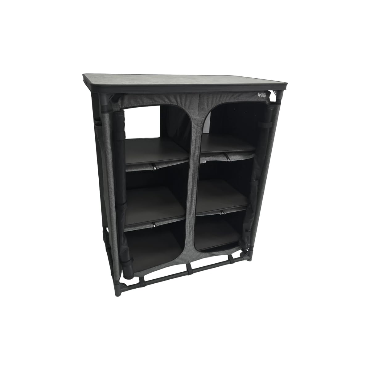 Happy Rhino - Campingschrank Abruzzo - Faltschrank - Aufbewahrungsschrank - Camping - Grau - Faltbar