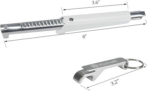 Miniatura 3 de Kichwit Abridor de tarros ajustable para artritis, manos débiles y personas mayores, abre fácilmente tapas de tarros y botellas de 3/8 a 4 pulgadas,
