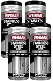 Weiman Stainless Steel Cleaner Wipes (4 Pack) Removes Fingerprints, Residue, Water Marks and Grease from Appliances - Works Great on Refrigerators, Dishwashers, Ovens, and Grills