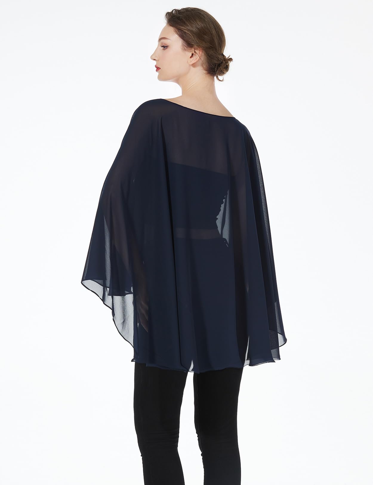 BEAUTELICATE Stola Coprispalle Elegante Chiffon Donna Scialle Mantellina Poncho Chiffon Estiva per Cerimonia Sposa Damigella Matrimonio Festa