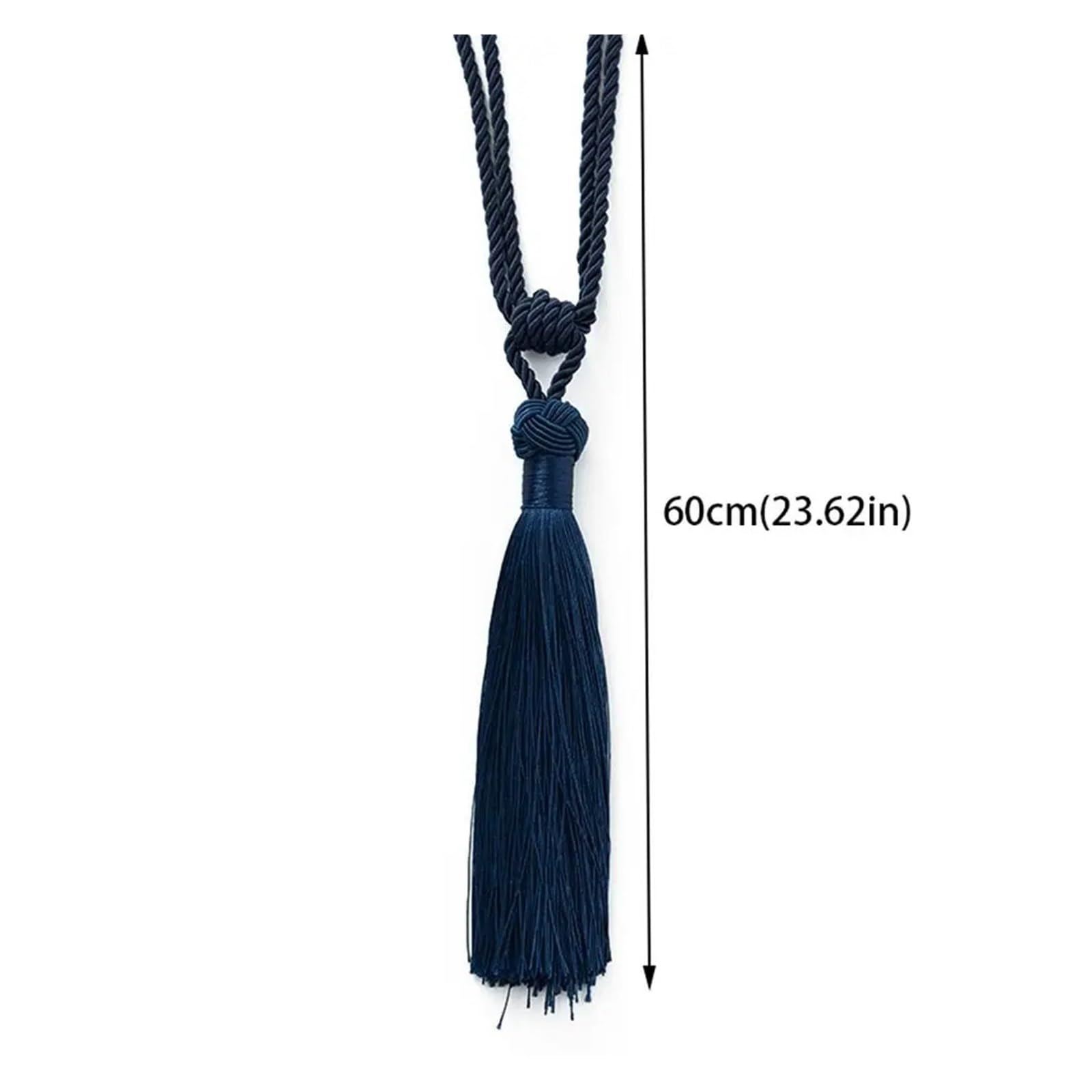 Elegante Raffhalter mit geflochtenen Quasten, 10 Stück, Satin-Seil zum