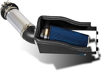 Heat Shield Cold Air Intake Kit with Reusable Blue Filter Compatible with 99-03 Ford F250 / F350 Super Duty 7.3L V8 Diesel / 00-03 Excursion 7.3L V8 Diesel
