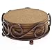 Thirstystone Cork Coasters with Holder, Tan