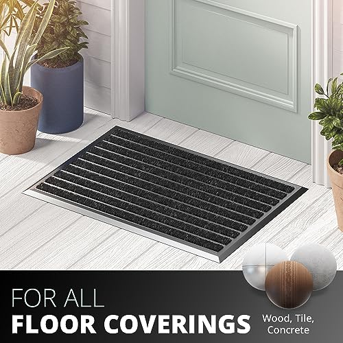 Outdoor grey door mat 40 x 60 cm, aluminum doormats, outdoor doormat, heavy duty door mats outside, welcome door mat - Image 3