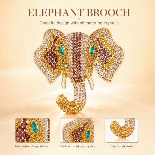 Image of Animal Brooch for Men Vintage Metal Wildlife Lapel Pin Suit Jacket Badge Fashion Accessories for Men