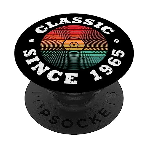 Clásico desde 1965 Disco de vinilo retro Cumpleaños de 58 PopSockets PopGrip Intercambiable