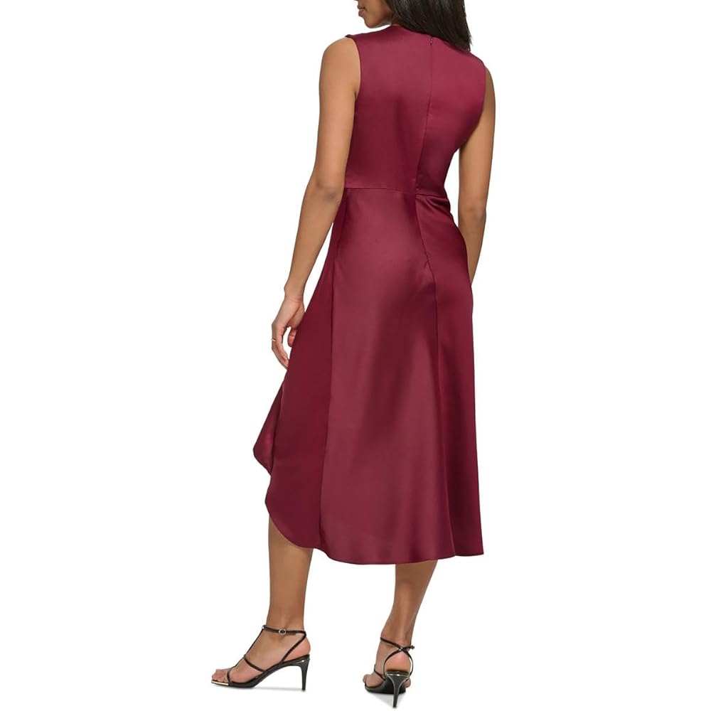 新作セール DKNY ワンピース フォーマル Midi A-Line Dress DKNY Women's Sleeveless Asymmetric Faux-Wrap Midi Dress