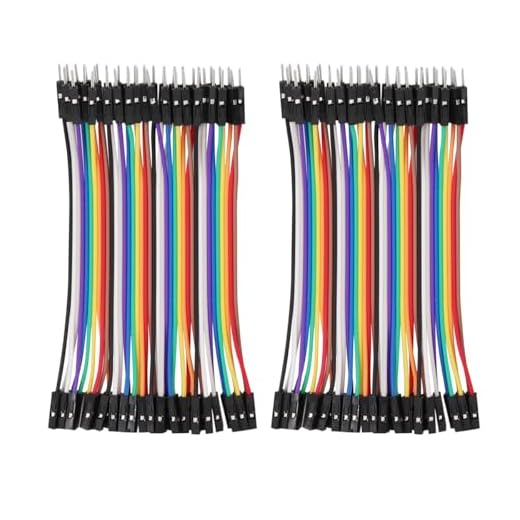 Heevhas 80PCS 40 Pin Jumper Wire Cable Breadboard Ribbon Cables 10cm Male-Female Jumper Cable 24AWG Wire Jumpers for Arduino Breadboard DIY Project