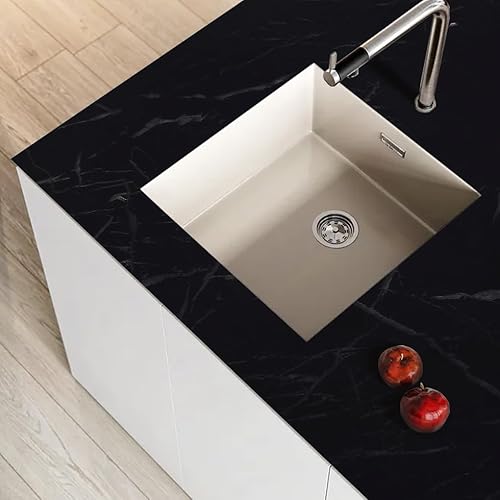 Miniatura 5 de Arthome - Papel tapiz de mármol negro de 23.6 x 200 pulgadas, papel de contacto de mármol, autoadhesivo, fácil de limpiar, película de vinilo para