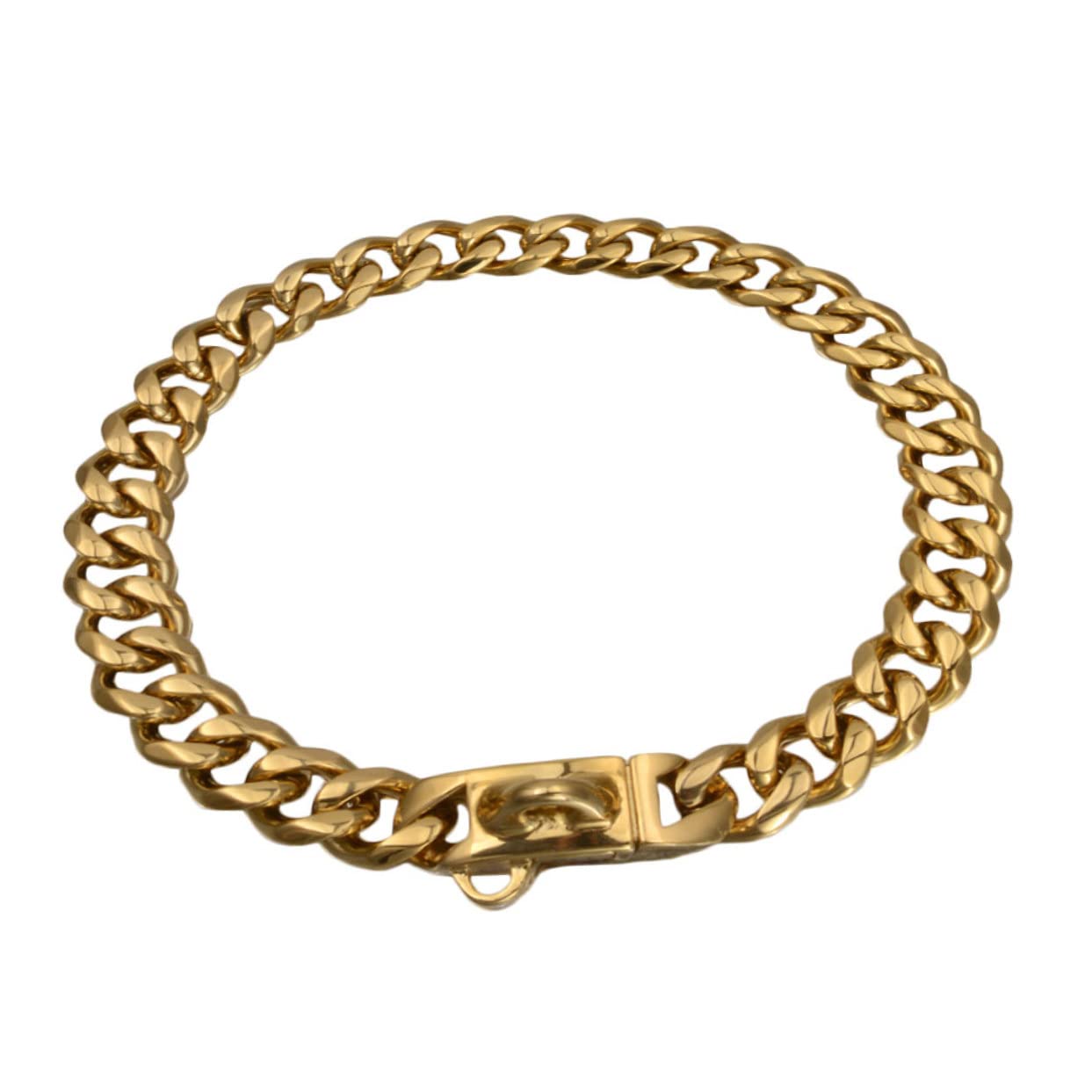 Collar Fácil de Limpiar y Reutilizable de Perros para Acero Inoxidable Dorado Accesorio Resistente para Adiestramiento y Uso Diario