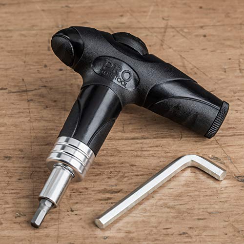 PRO BIKE TOOL Adjustable Torque Wrench Set - 4, 5, 6 NM - Shop Quality Bicycle Multitool Suitable for Home Use - Includes 3, 4, 5mm Allen, T25 Tool Bits - Maintenance Kit for Road and Mountain Bikes