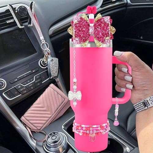 Hpebl 9PCS Accessories for Stanley Cup 30 40oz Tumbler Accessories,Rose - image 5
