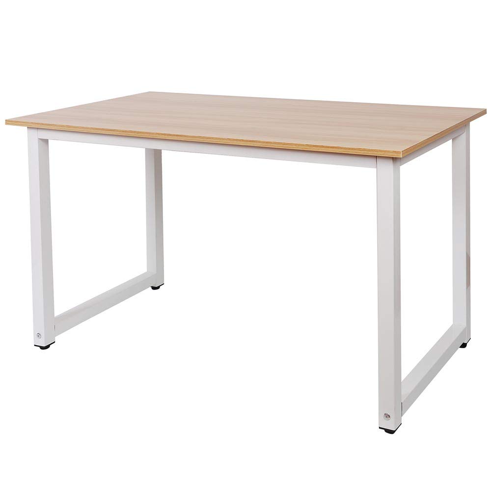 BAKAJI Scrivania Tavolo da Lavoro Porta Pc Computer Piano in Legno MDF con Struttura in Metallo Arredamento Casa Ufficio Cameretta Design Moderno Dimensione 120 x 60 x H70 cm