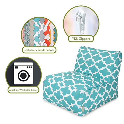 Majestic Home Goods Trellis Bean Bag Chair Lounger, Teal
