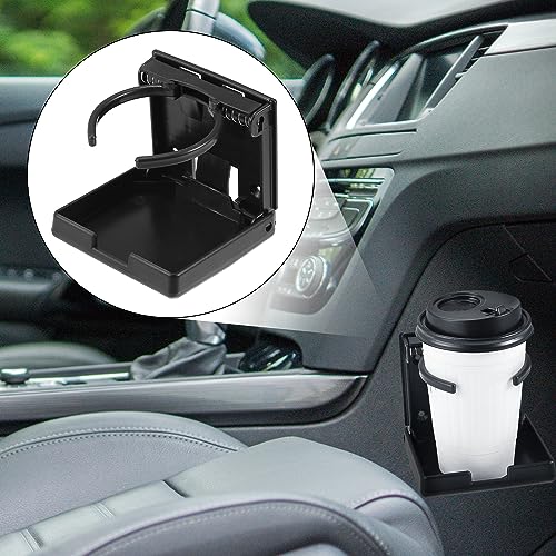 Portavasos plegable ajustable para auto negro miniatura 2