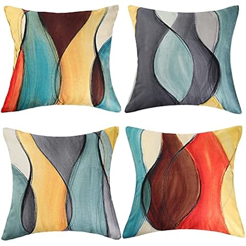 ETOLISHOP Colourful Abstract Art Cushion Covers Cover