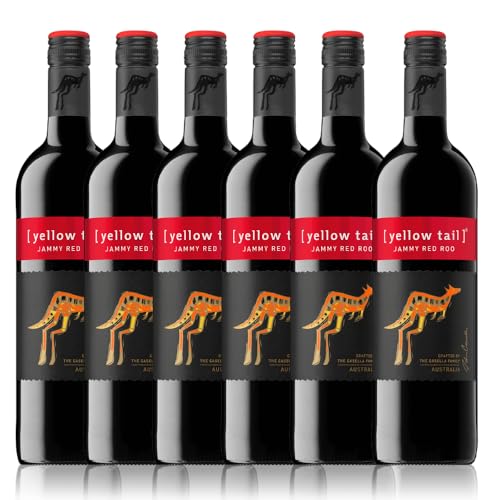Yellow Tail wine | Australian Red wine | 75cl | 12% ABV | (Case of 6 bottles, Jimmy Roo Red)
