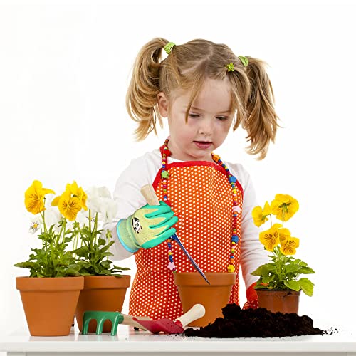 Kanglongda 2 Pairs Age 5-7 Kids Gardening Gloves, En388 2131X Outdoor Protective Work Gloves With Breathable Micro-Foam Coating For Gardening, General Purpose, Courtyard #TOP2
