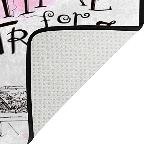 Tapis Paris aquarelle moderne CHEHONG en polyester de 160x120 cm