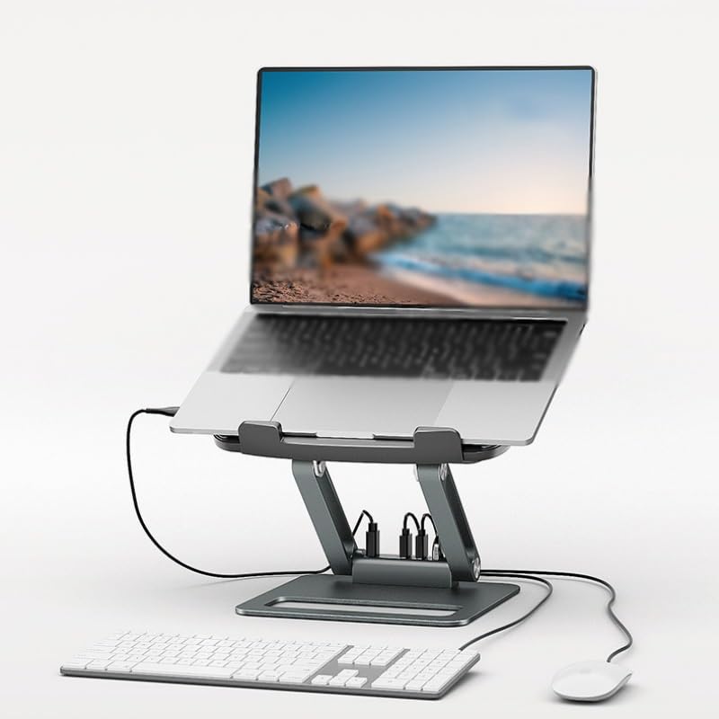 Base para computadora con ventilador y estructura de aluminio miniatura 3