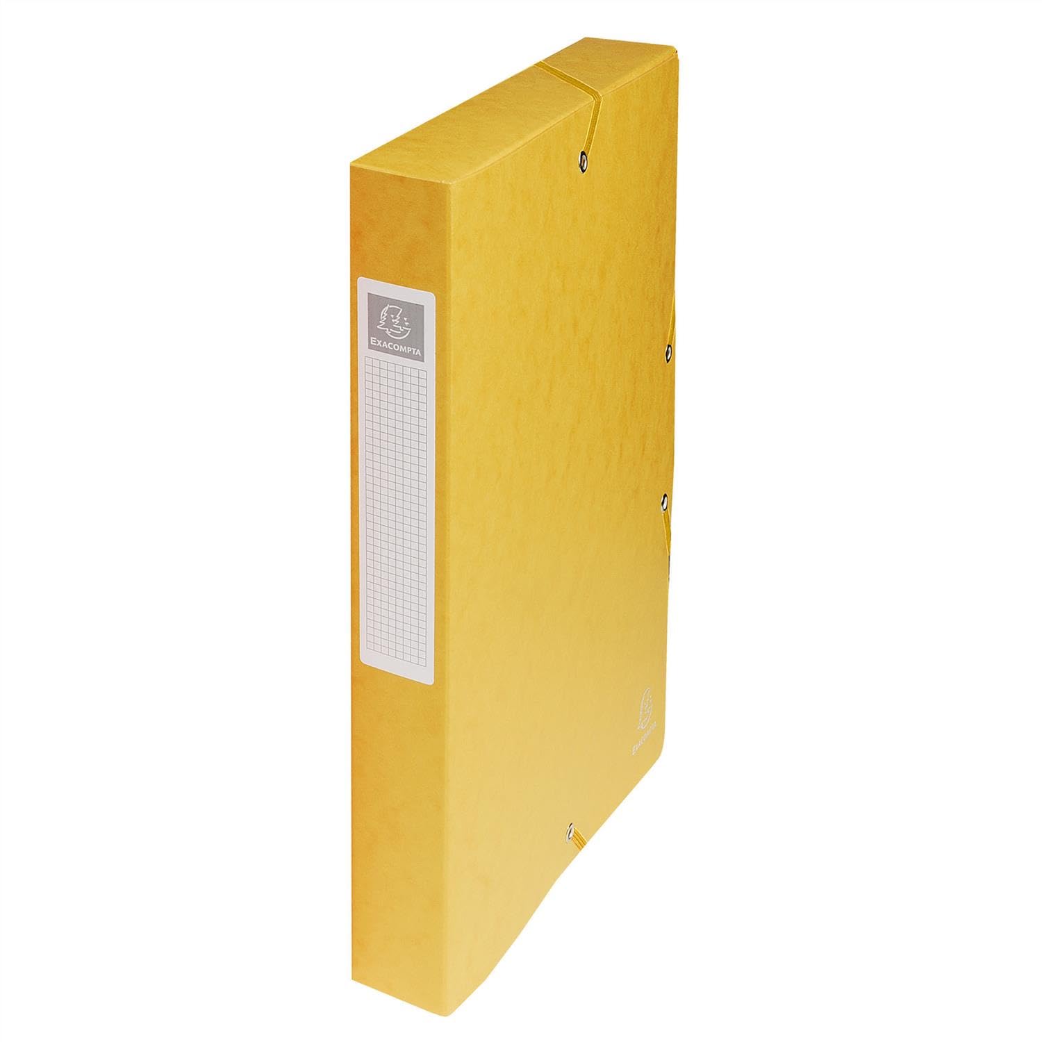 Exacompta - Réf. 50400E - 8 boites de classement avec élastiques Exabox - en carte lustrée 600g/m2 - Dos 4 cm - dimensions 25 x 33 cm - pour documents A4 - 8 couleurs assorties - livrées montées