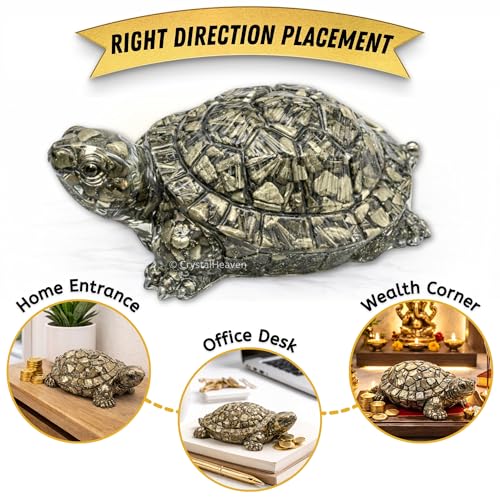 Image of Pyrite Tortoise Original Certified - Pyrite Turtle Energy Symbol