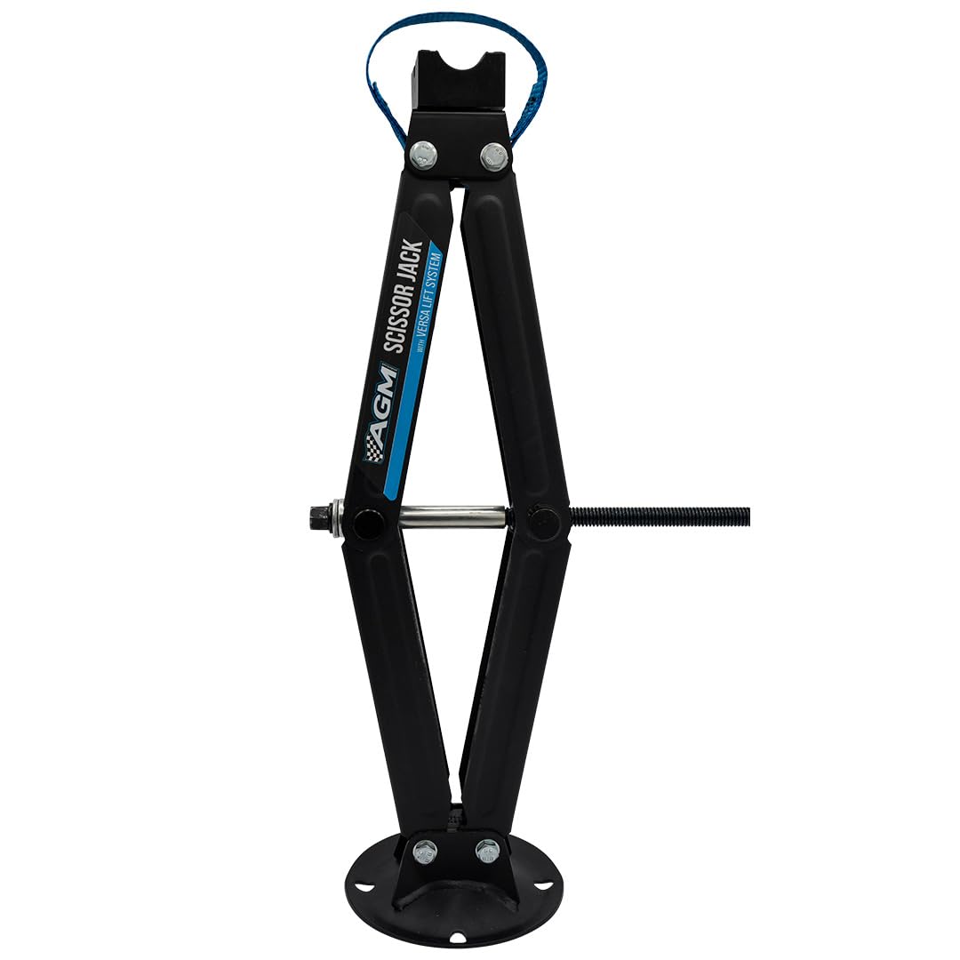 Heavy Duty Scissor Jack for Car - 2000 lbs Capacity, 26.5" Lift Height, 3/4" Hex Drive - Portable Scissor Lift Jack with Carry Handle, VersaLift Head,