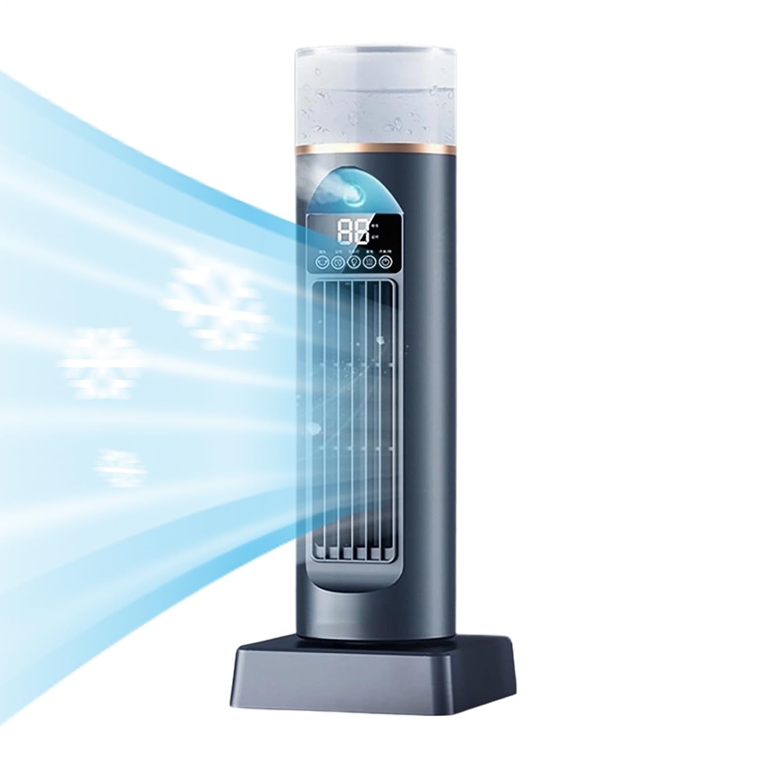 Generisch Wentylator kolumnowy cichy, z pilotem zdalnego sterowania o pojemności 100 ml, 6 poziomów prędkości, oscylujący 120°, wentylator stojący, wentylator do sypialni, 3 sekundy, chłodzenie