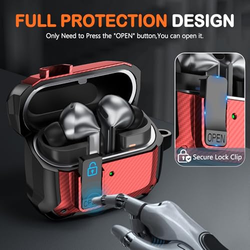 Image of Compatible with Samsung Galaxy Buds3 FE (2025) / Buds3 Pro (2024) / Buds 3 Case (2024) with Secure Lock Clip & Cleaning kit
