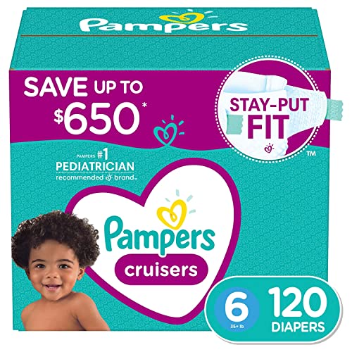 Image of Pampers Cruisers Diapers - Size 6 (35+ Pounds), 120 Count