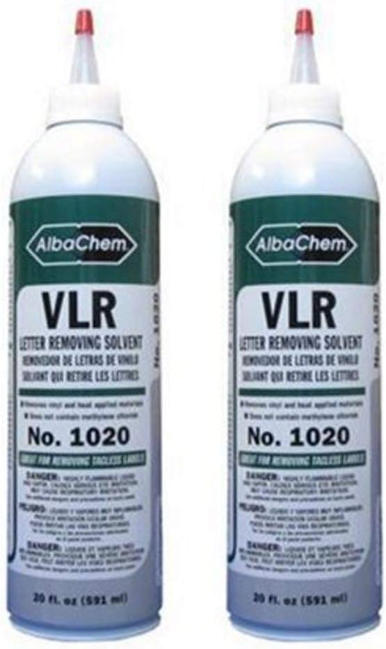 AlbaChem Heat Transfer Vinyl Remover for Fabrics and T-Shirts - 20oz Bottle (2 Pack)