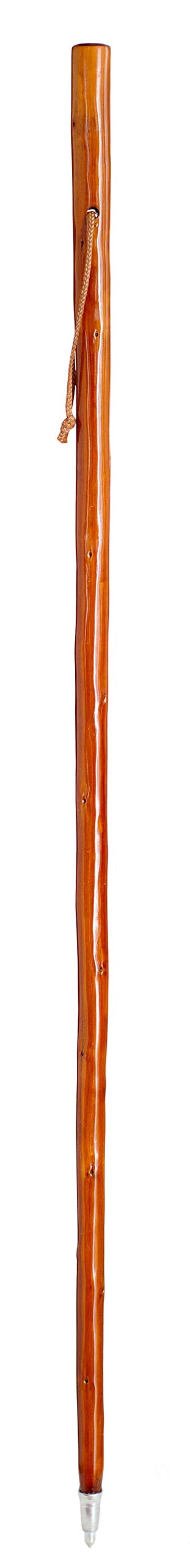 Bastone da Trekking in Legno di Dimensione L 125cm Marrone Scuro per la Montagna (533)