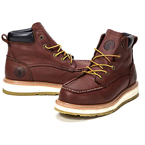 ROCKROOSTER Work Boots for Men, Soft Toe Waterproof Safety Working Shoes(AP360-soft, 11-BRN) - Thumbnail 6