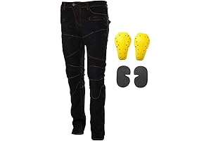 Motorcycle Pants with Knee Hip Protective Pads and Breathable Design