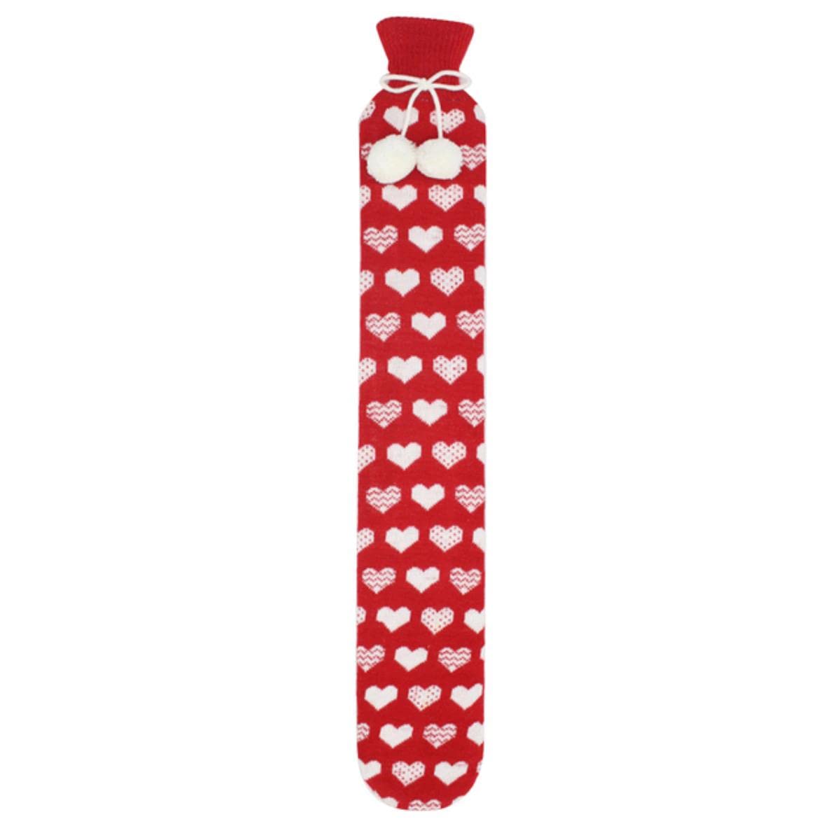 52 x 9,5 cm Lange Wärmflaschentasche, grau, Abnehmbarer Bezug, extra Lange Gummi-Wärmflasche, Taille, Hand, Fußwärmer, CC-B-1000 ml