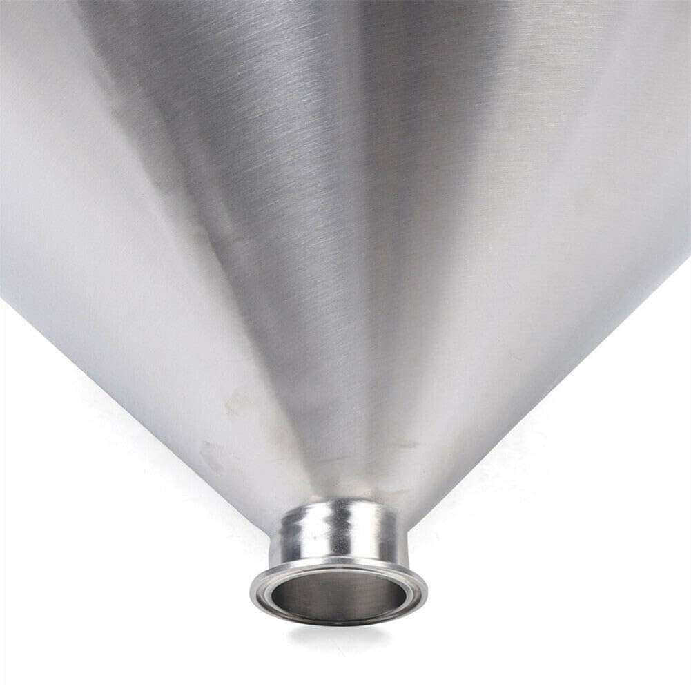 10L/2.2 Galón Máquina De Llenado Tolva, Acero Inoxidable 304 Líquido Pasta Tolva De Llenado Embudo De Servicio Pesado Para Agua Aceite Crema Recipiente De Llenado, Plata, 64mm