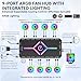 GSCOLER ARGB & PWM Fan Hub Controller, 9-Port Magnetic PC Fan Hub with RGB Remote Control and SATA Power Input, Integrated RGB Self-Lighting Hub Support 9 PWM Case Fans Splitter & ARGB Lighting Device